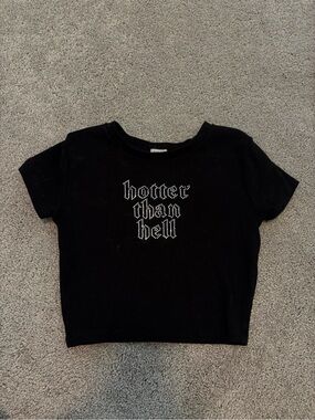 Black Girls' Short Sleeve Graphic Tee - 'Hotter Than Hell'